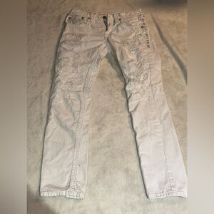 Rock Revival Cream Straight Jeans